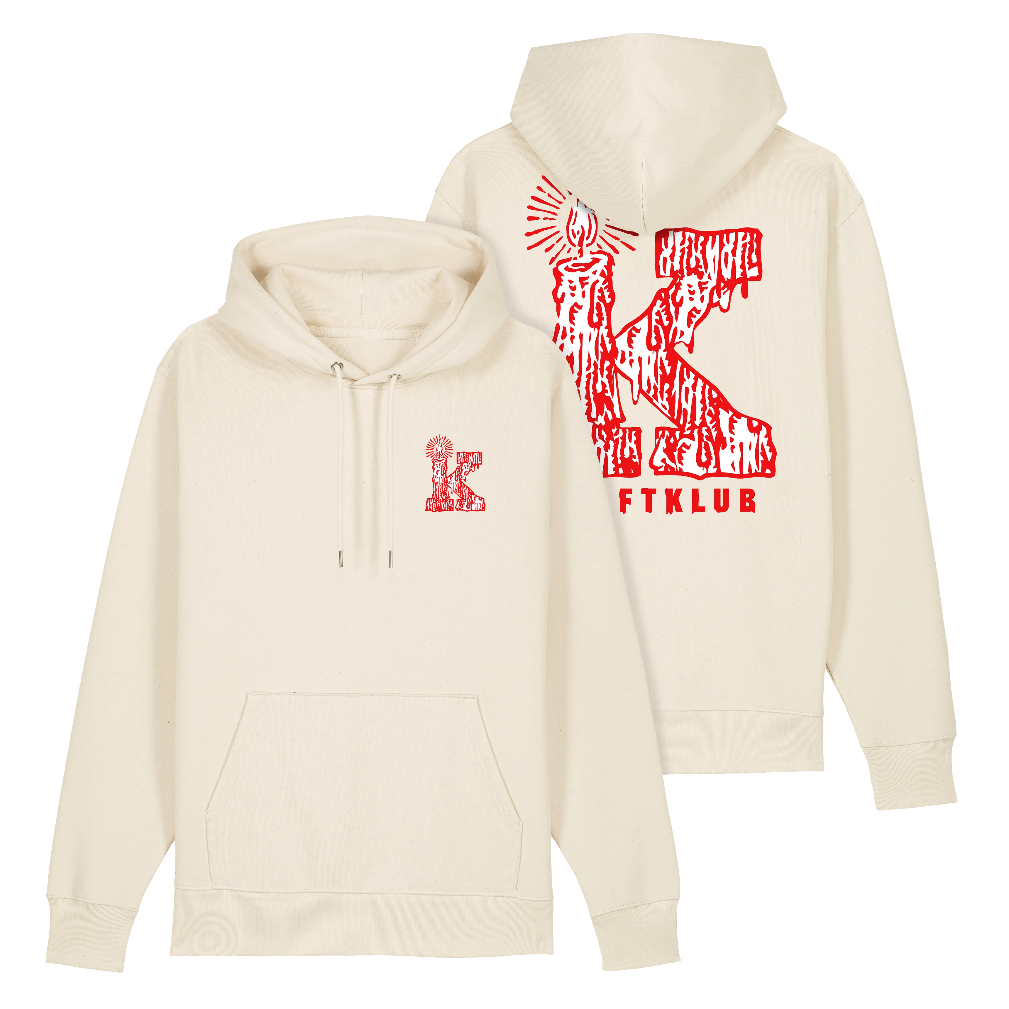 Hoodie Kerze natural raw