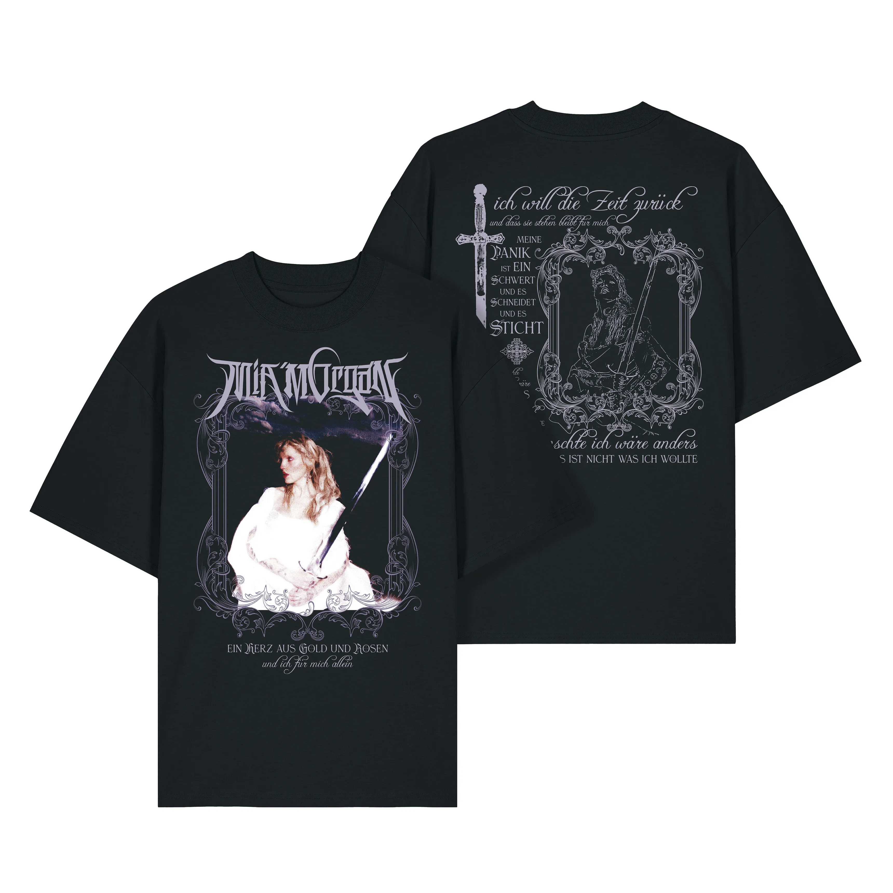 Herz aus Gold und Rosen