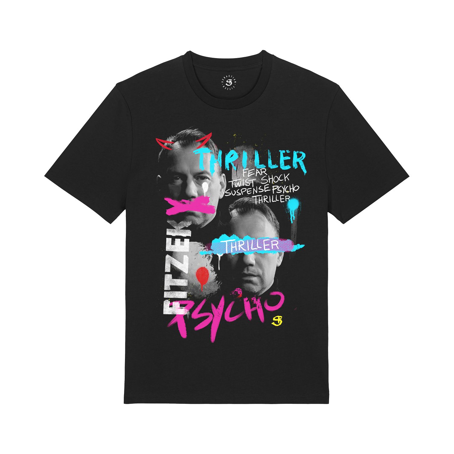 Sebastian Fitzek - Psycho Thriller - T-Shirt - Schwarz