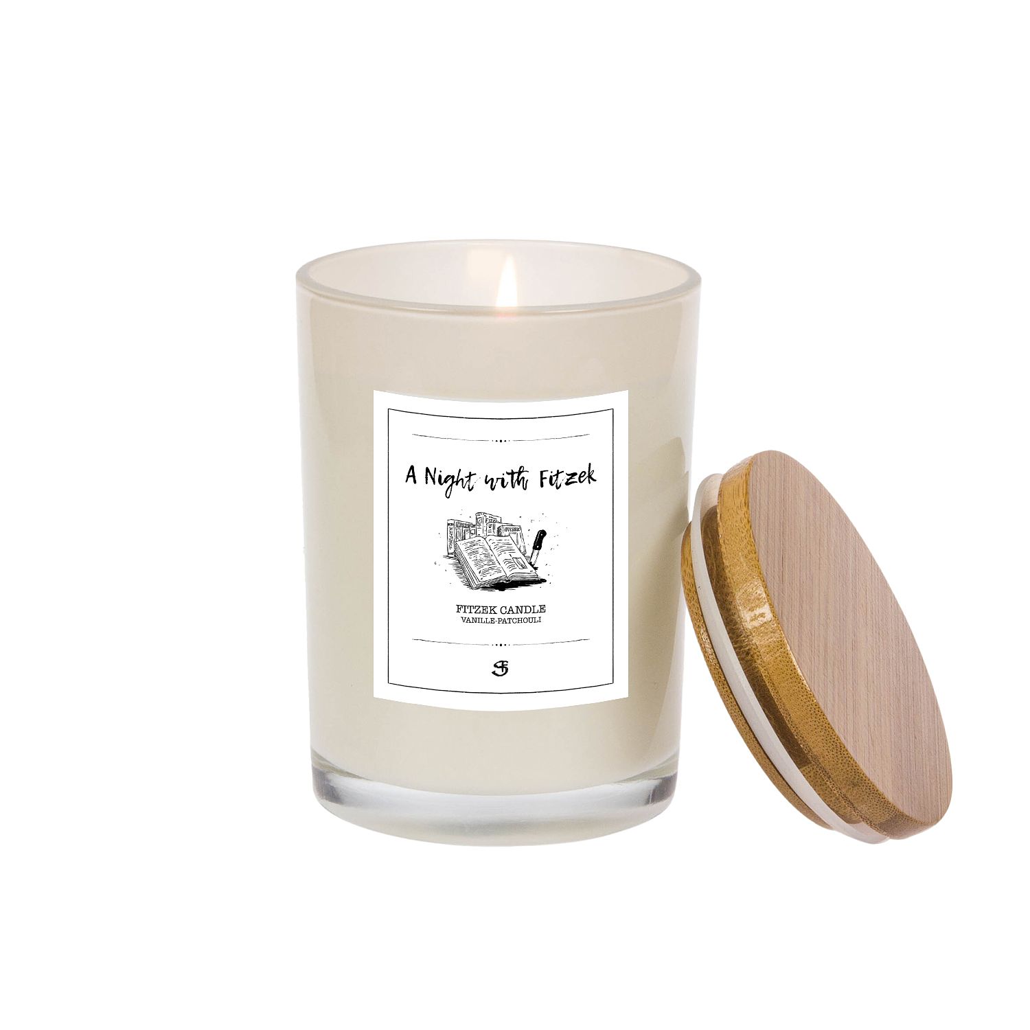 Sebastian Fitzek - A Night with Fitzek - Vanille Patchouli - Duftkerze - Weiß