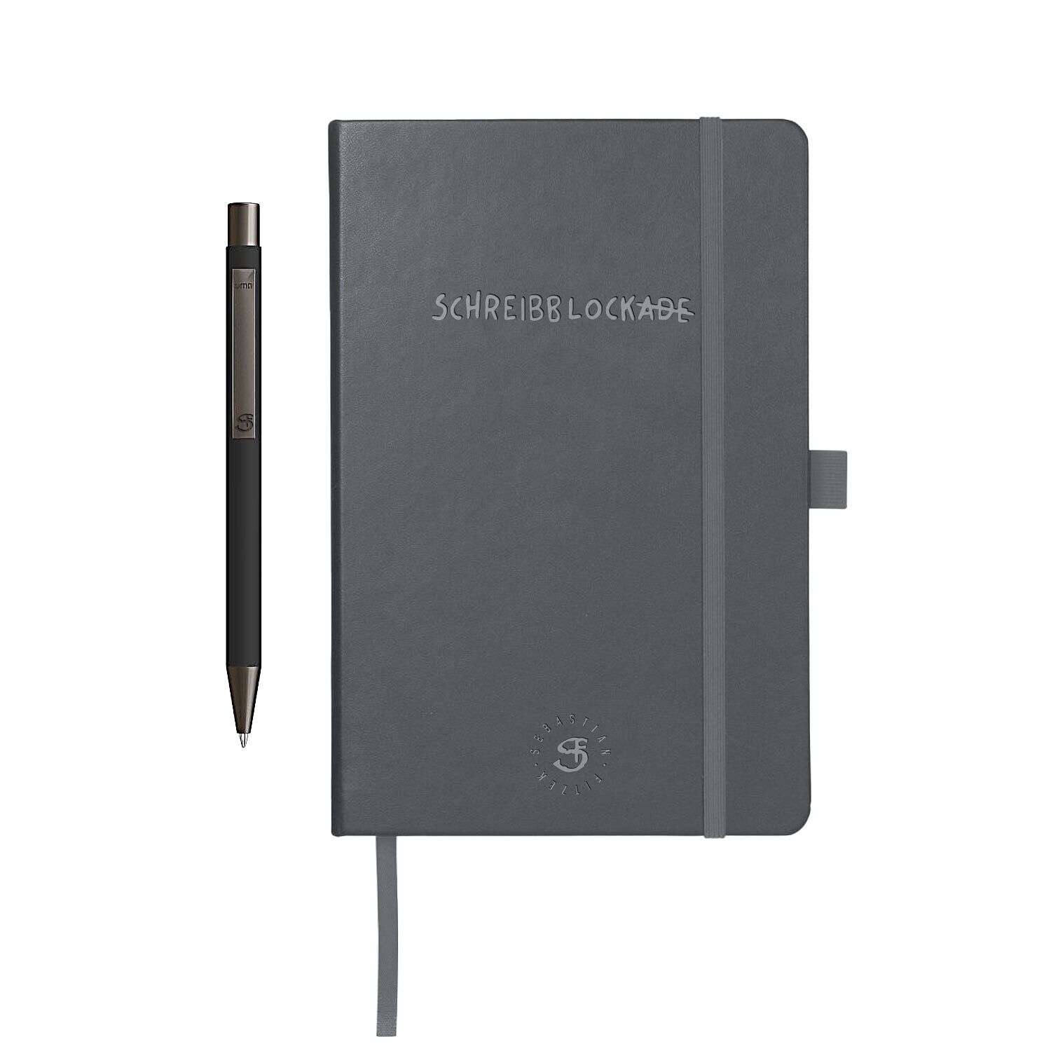 Sebastian Fitzek - Schreibblock(ade) - Notizbuch inkl. SF Kugelschreiber - Anthrazit
