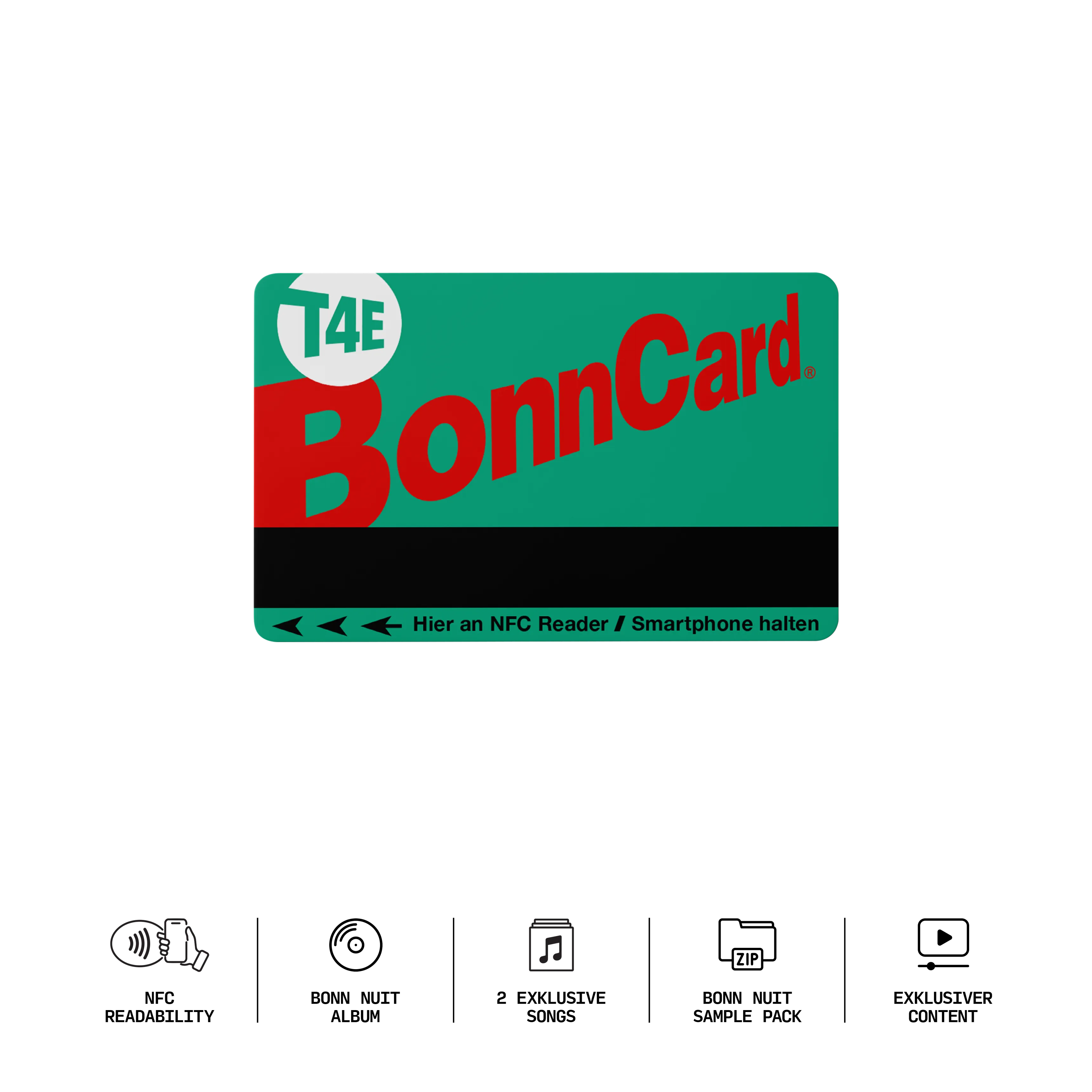 Album NFC Karte "BONN CARD" mit Stadtplan