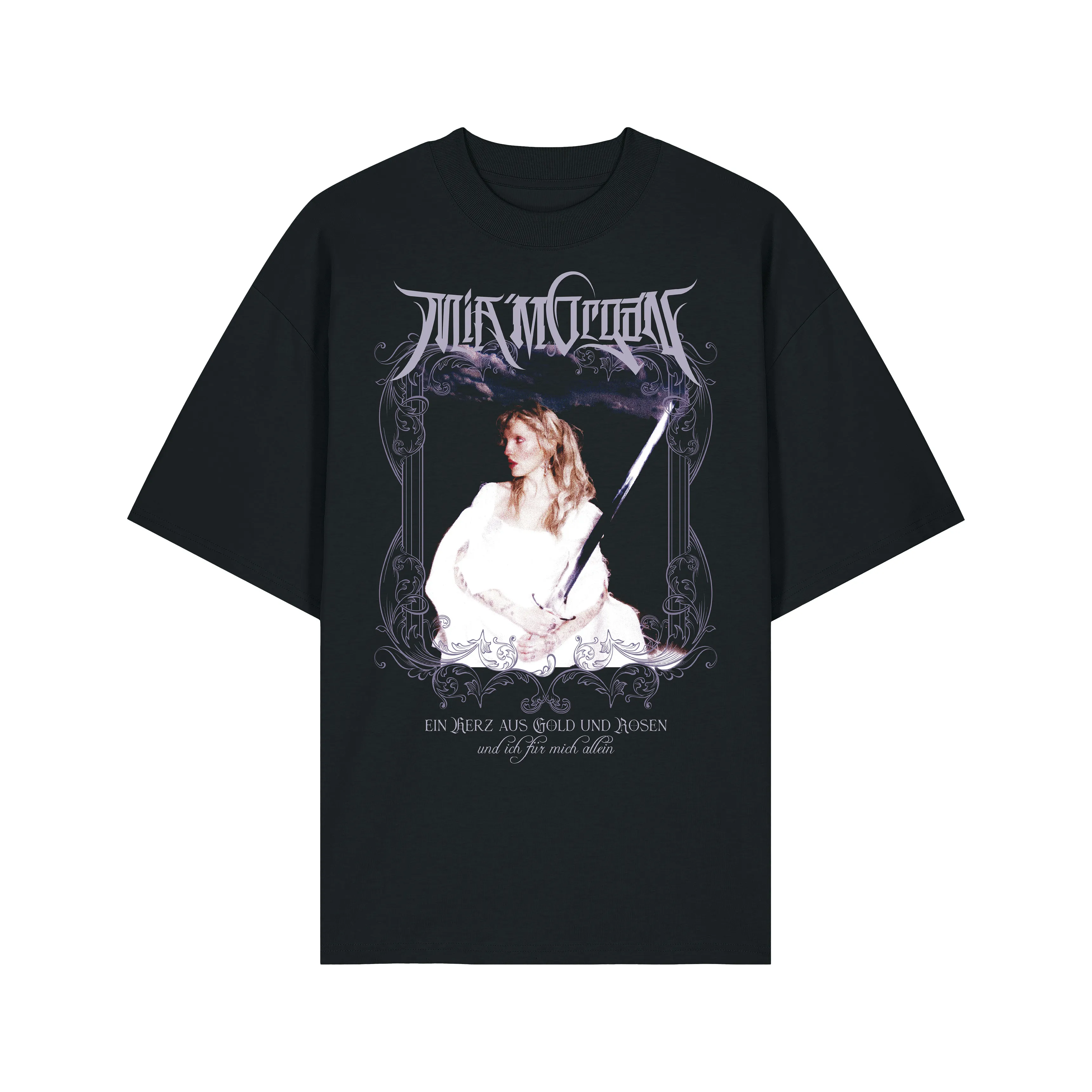 Herz aus Gold und Rosen