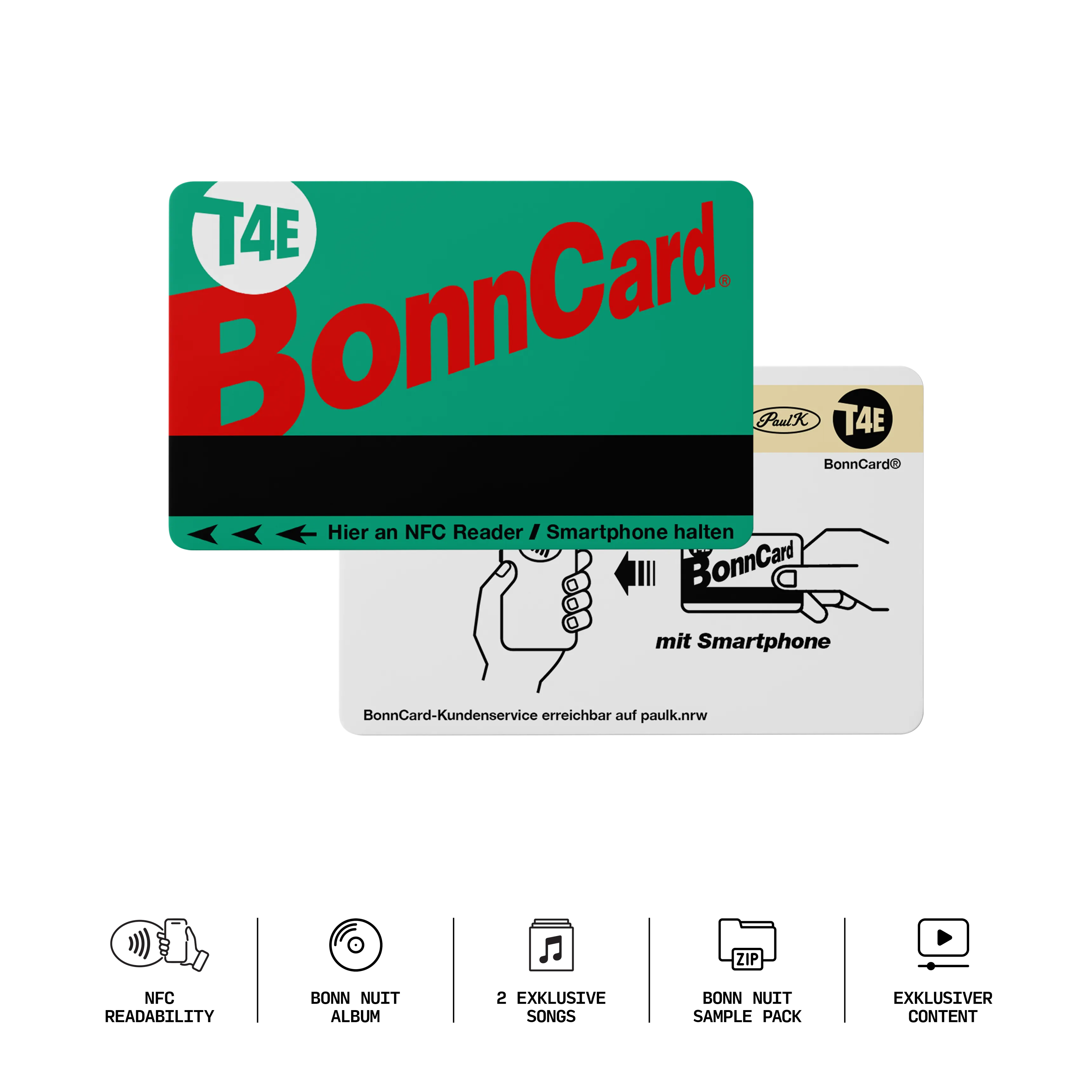 Album NFC Karte "BONN CARD" mit Stadtplan
