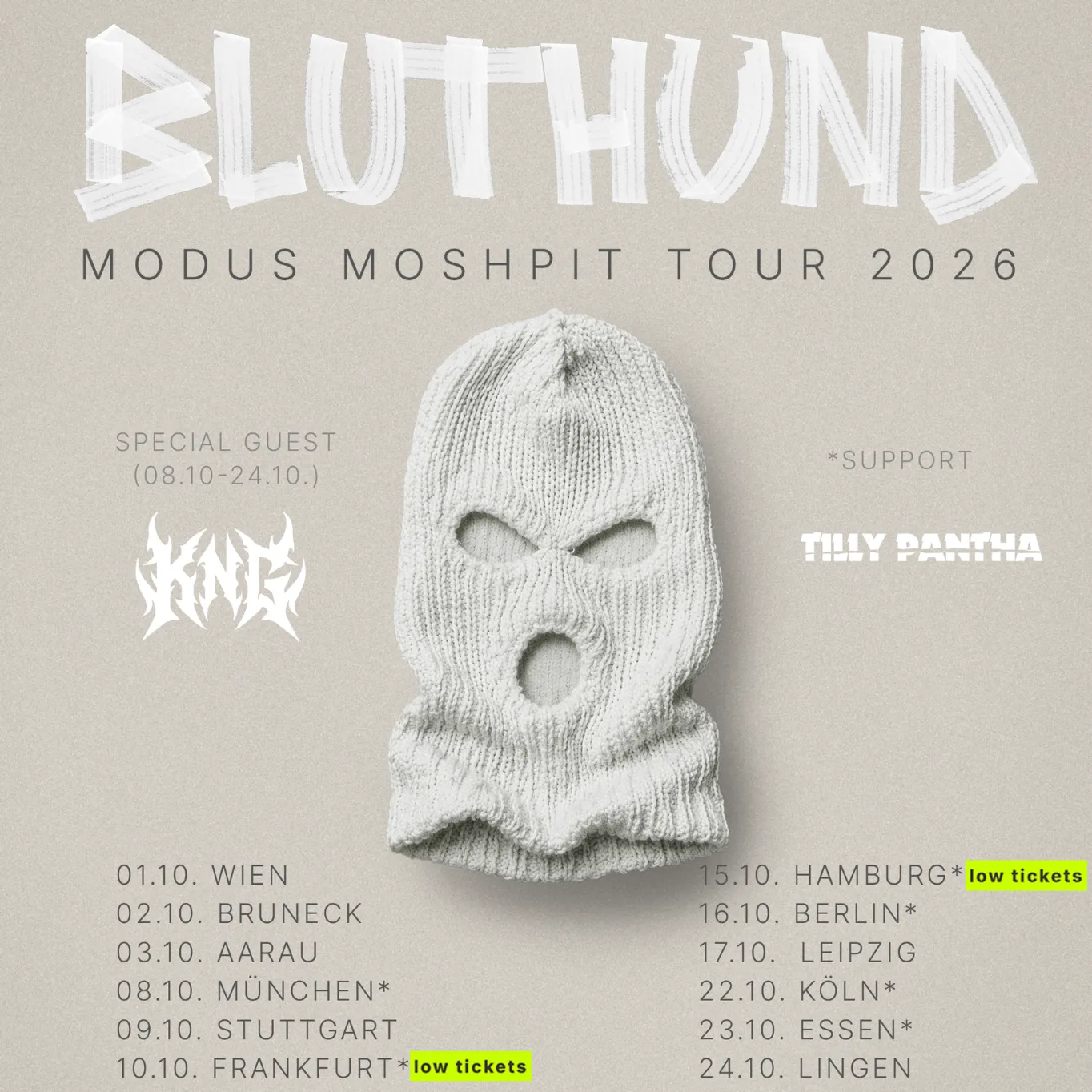 BLUTHUND - MODUS MOSHPIT TOUR 2026