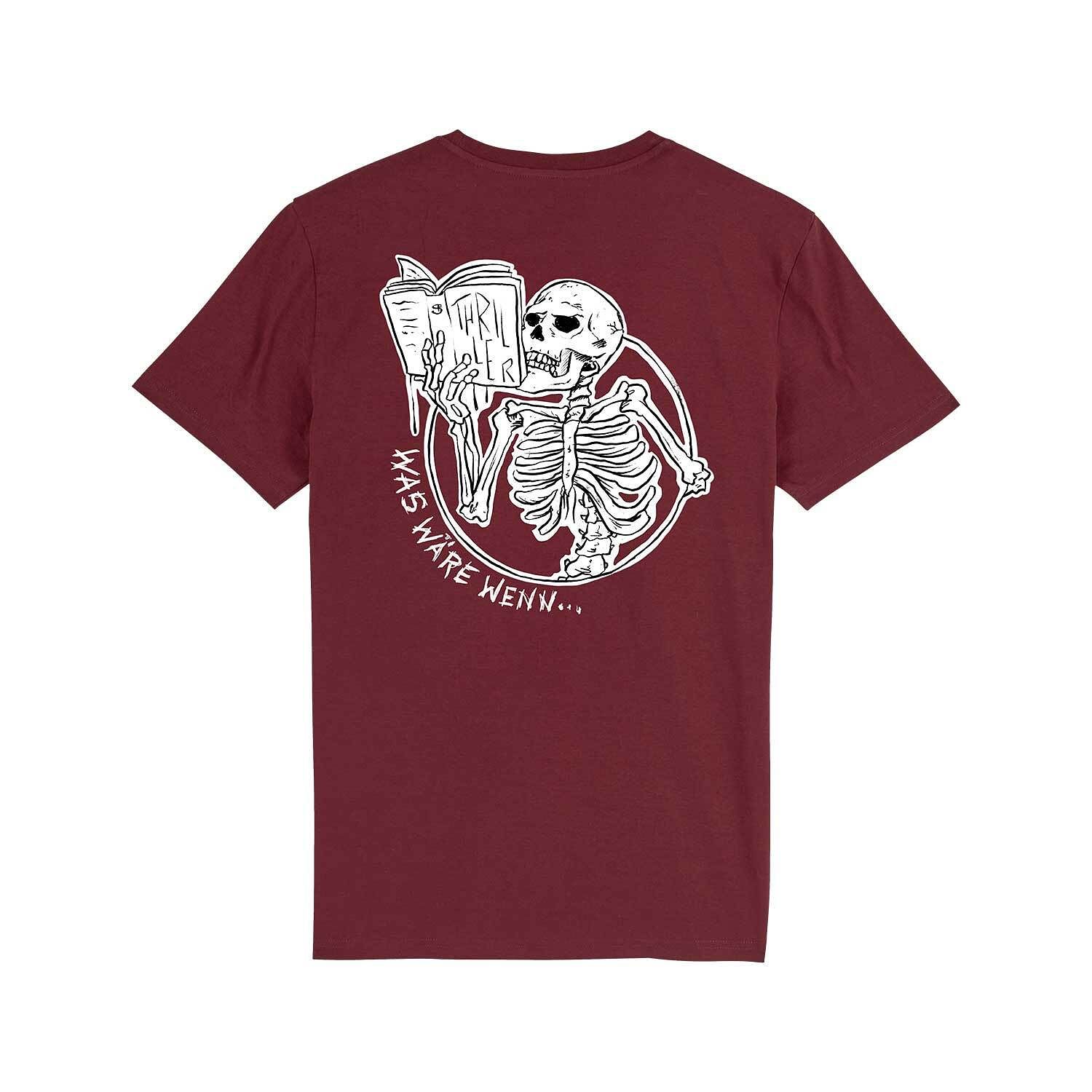 Sebastian Fitzek - Skelett  - T-Shirt - Burgundy