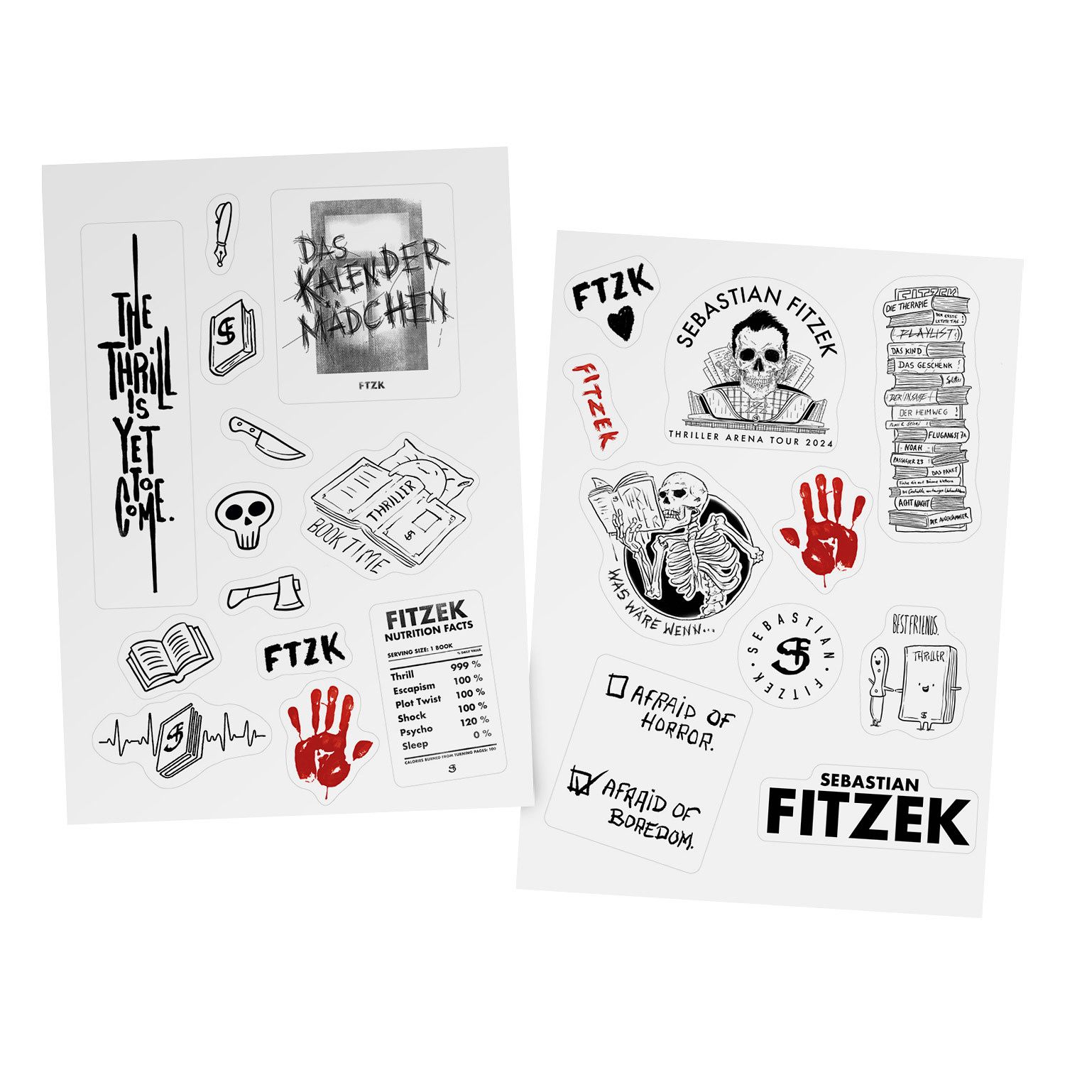 Sebastian Fitzek - FTZK - Stickerbogen 2 STK