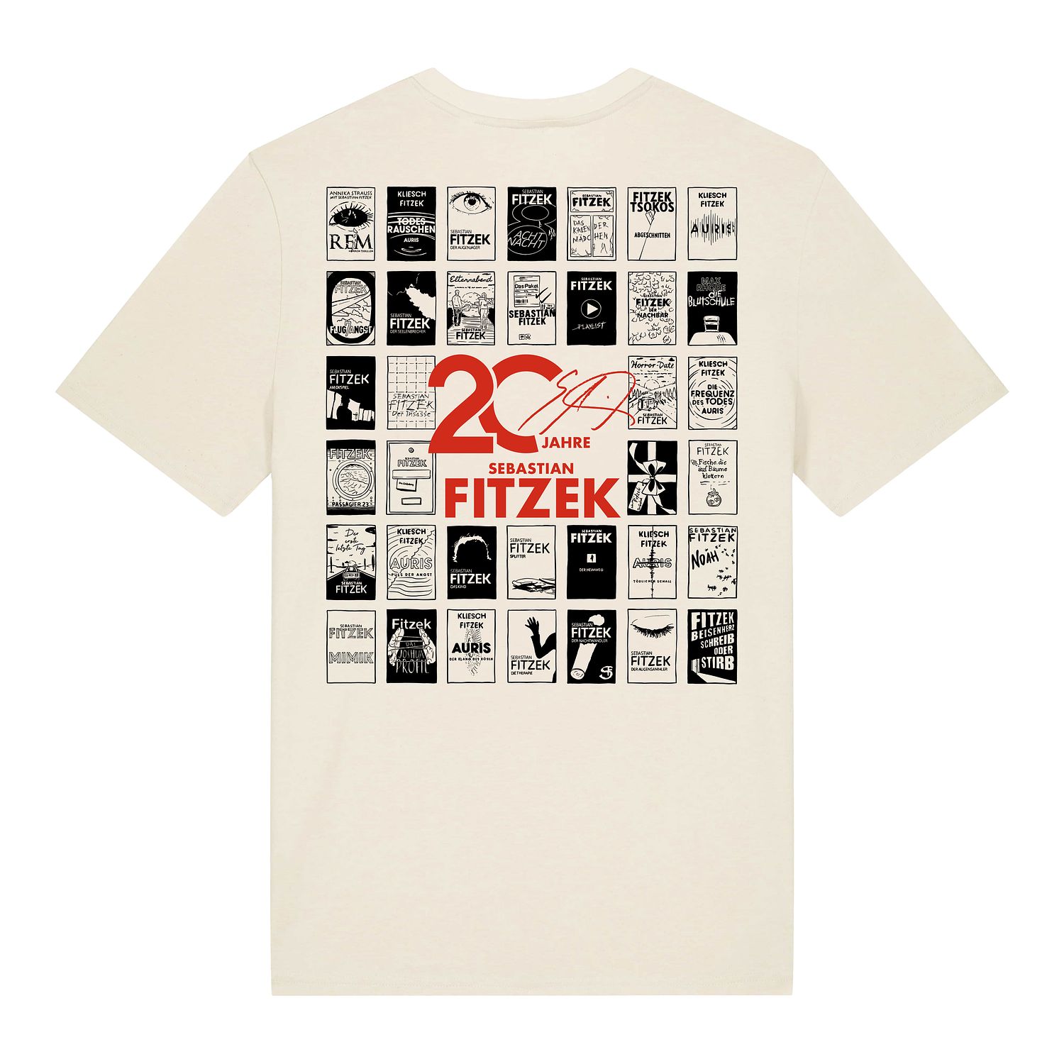 Sebastian Fitzek - 20 Jahre Cover - T-Shirt - Natural Raw
