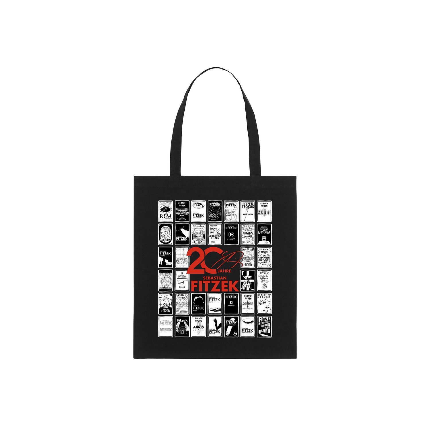 Sebastian Fitzek - 20 Jahre Cover - Totebag - Schwarz